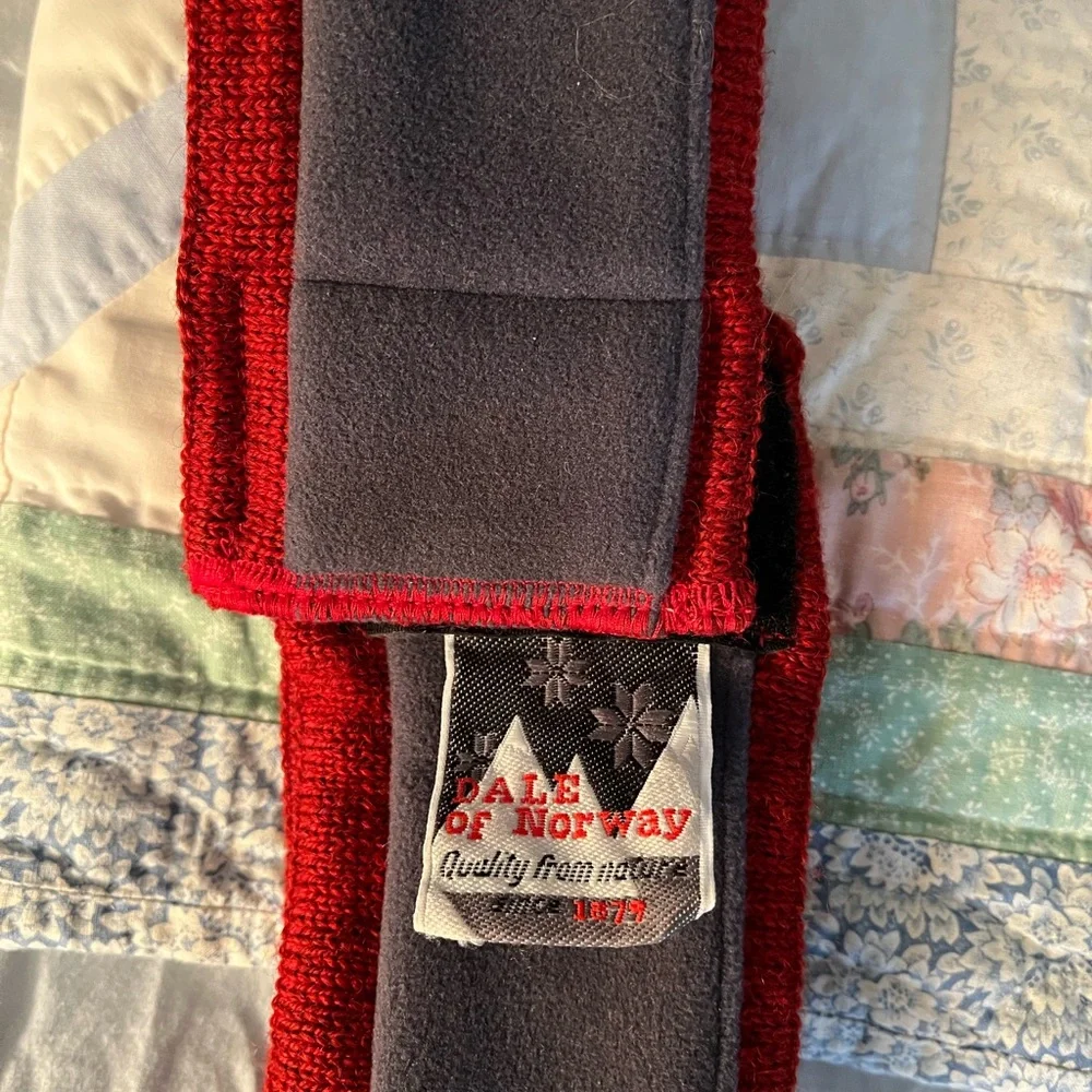 Dale of Norway Red and Gray Knit Headband - Picture 2 of 5